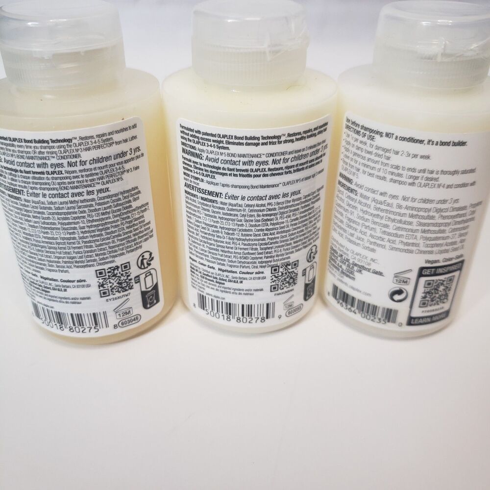 New Sealed OLAPLEX Hair Care Trio Set No 3 No 4 No 5 Travel Size 3.3 oz - Picture 7 of 7